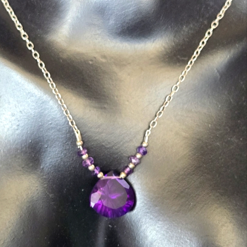 Elegant Purple Gemstone Necklace